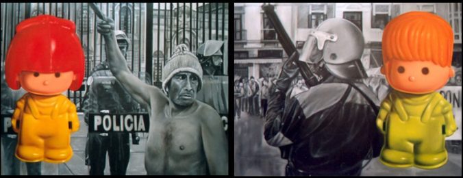 Javier Joven, “¡Pin, pon!”, díptico, óleo/lienzo, 89×116 cm c.u. (2002)